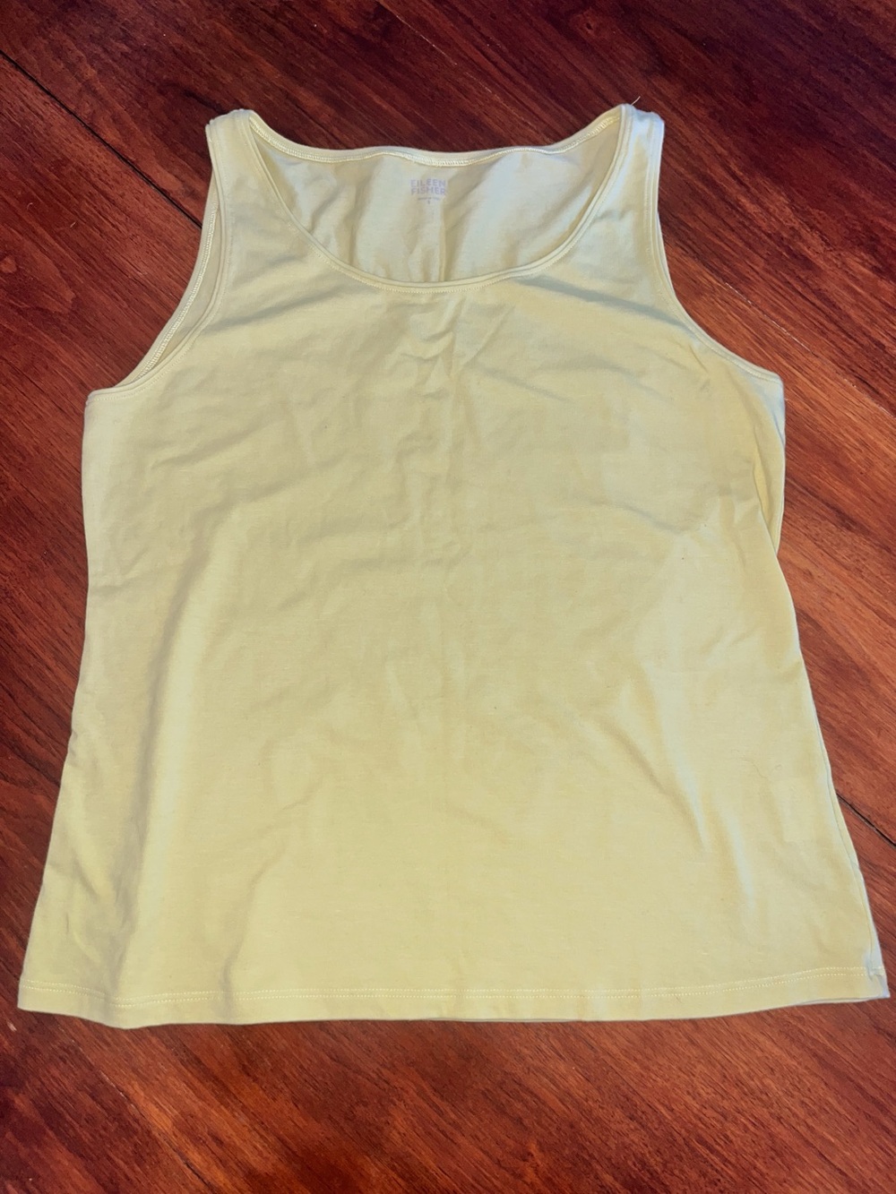 Eileen Fisher Women’s Tank Top Knit Material Stretchy Citron Summer Top Small